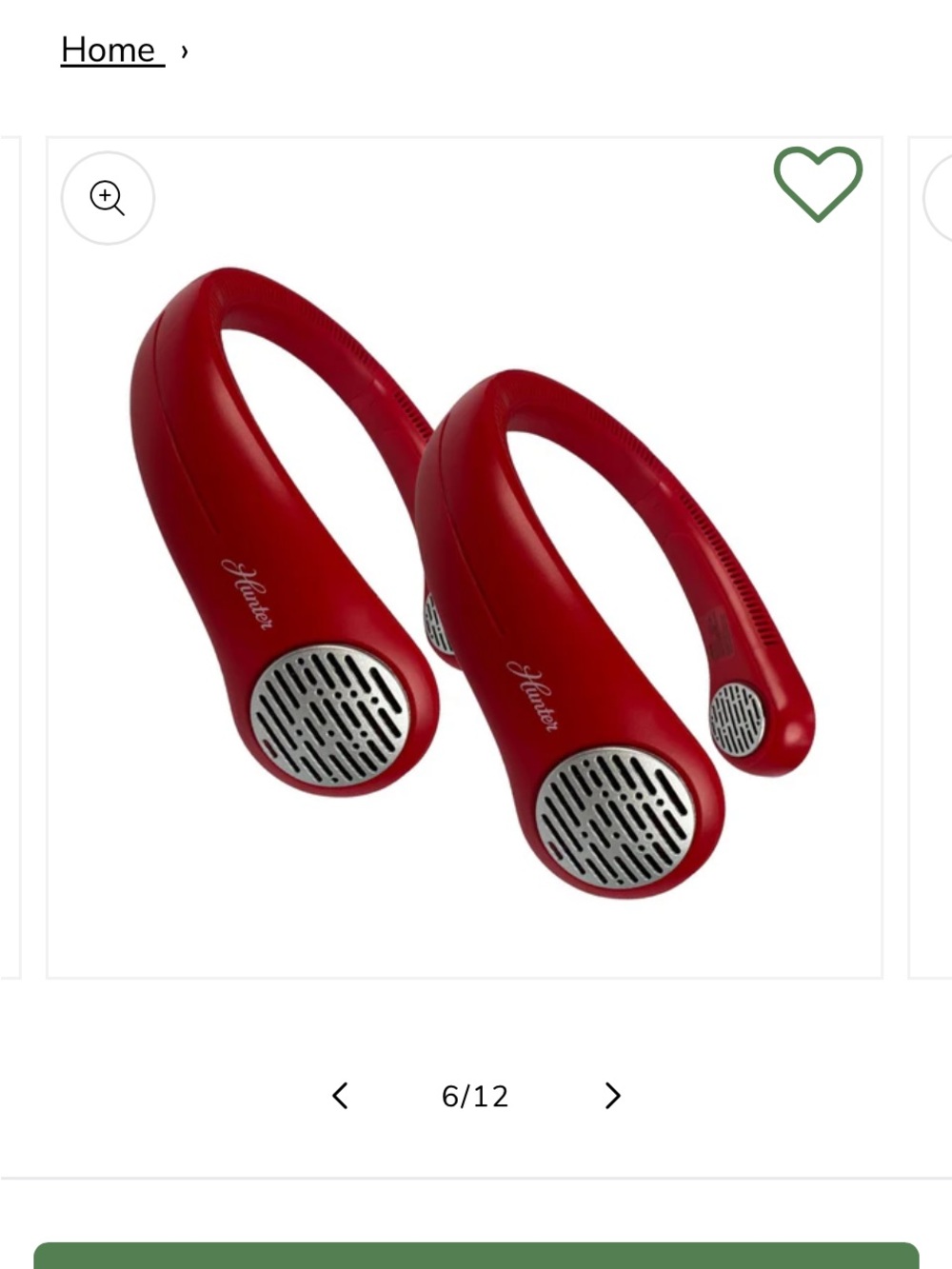 NEW set of two Hunter Red Wearable Neck Fans - Pair